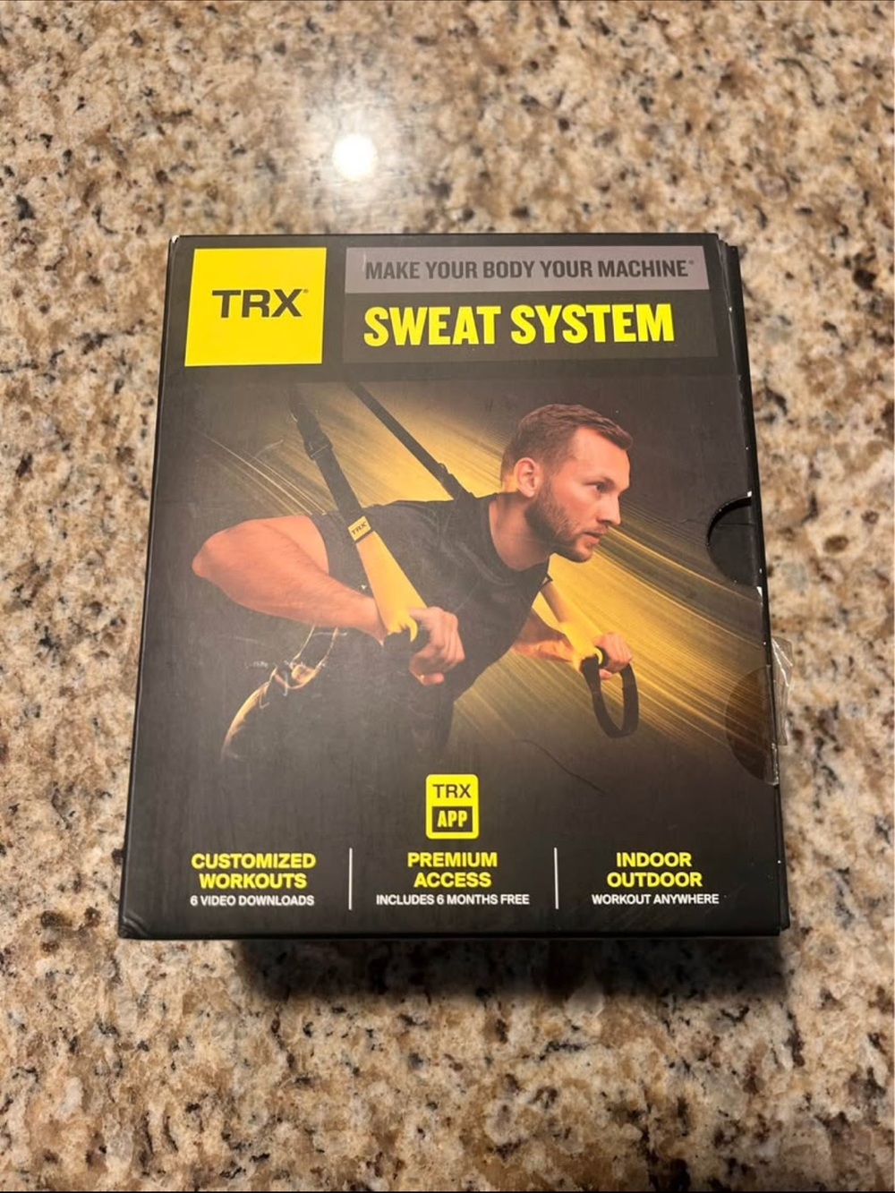 TRX Sweat System Suspension Trainer in Black and Yellow